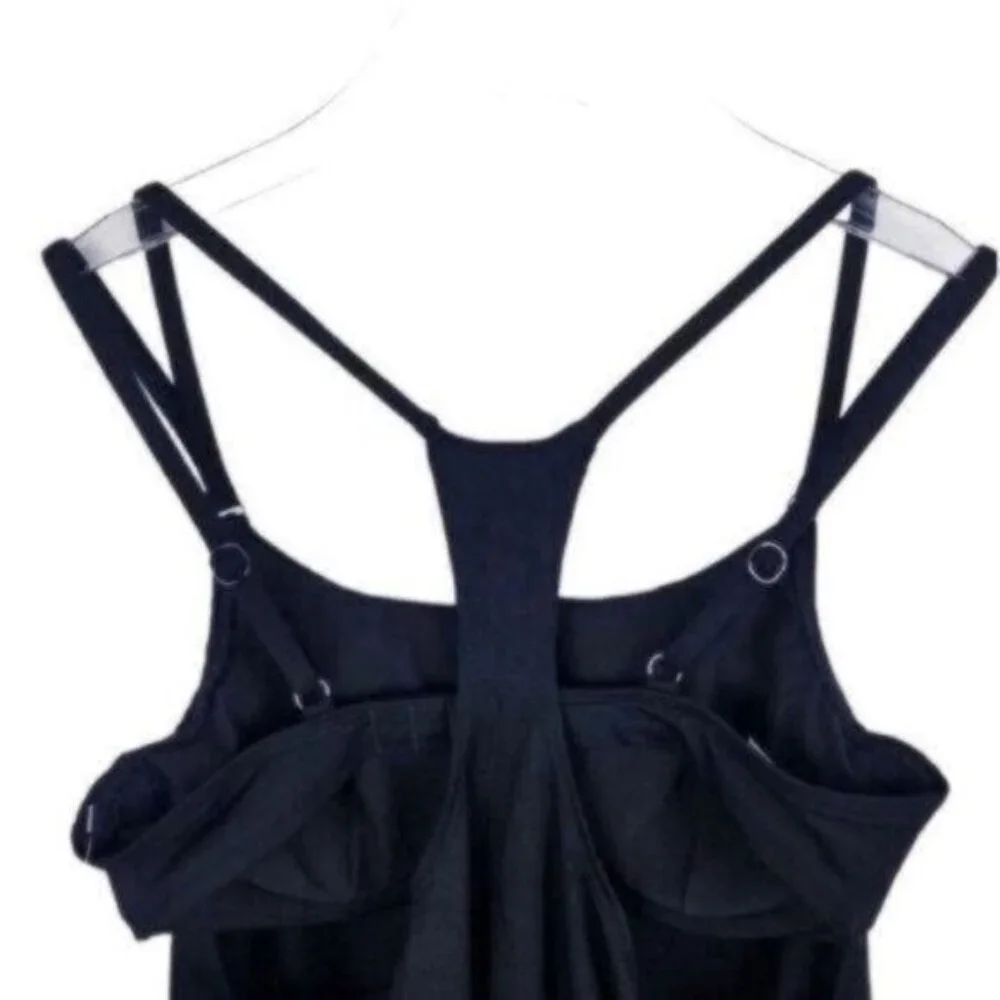 Athleta Seascape Tankini Swim‎ Tank UPF 50+ Black 32 B/C New